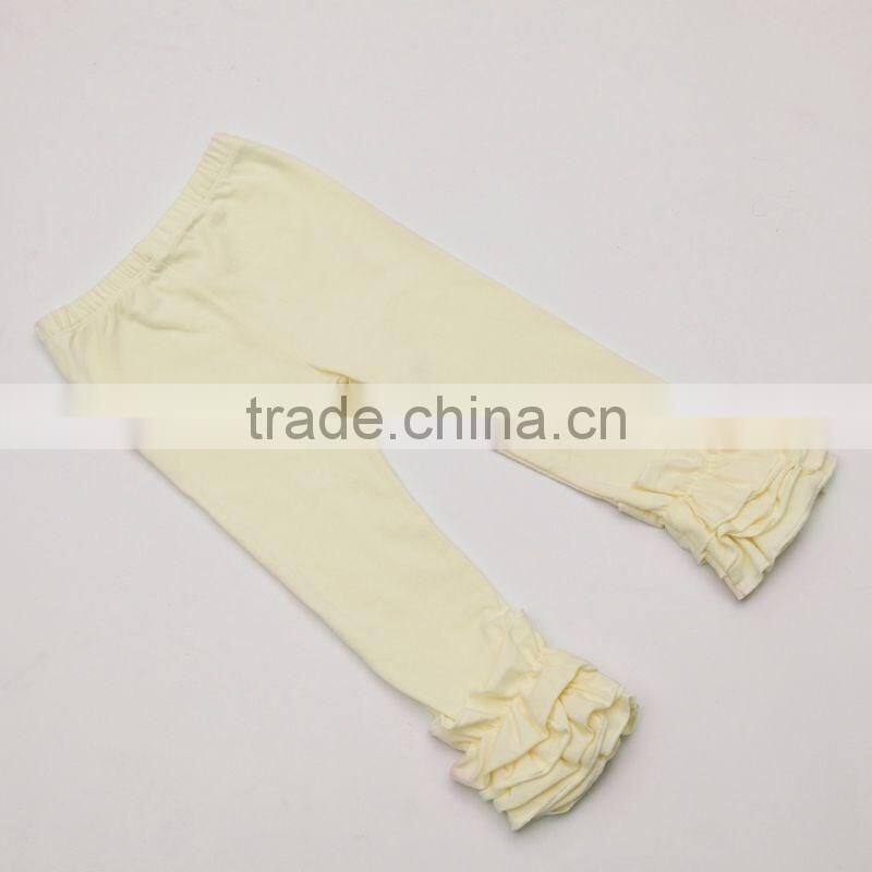 Manufactuer cheap wholesale baby girls ruffle pants outfit 2016 cute fall and winter icing pants ruffle