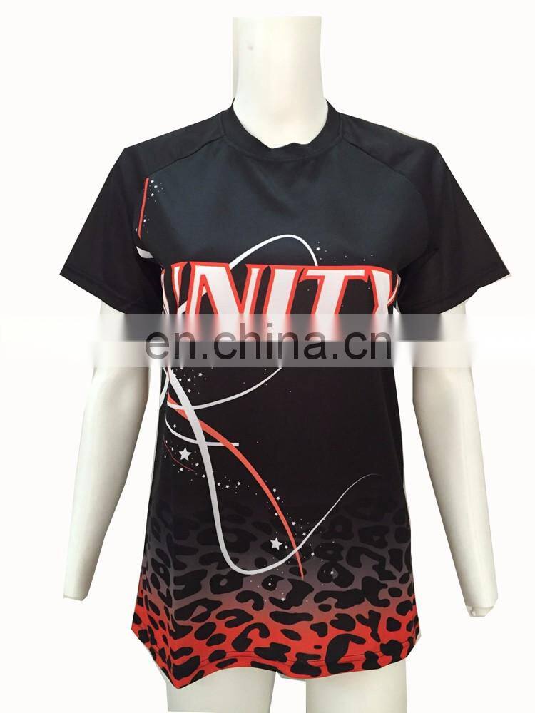 High quality custom t shirt printing for cheerleading