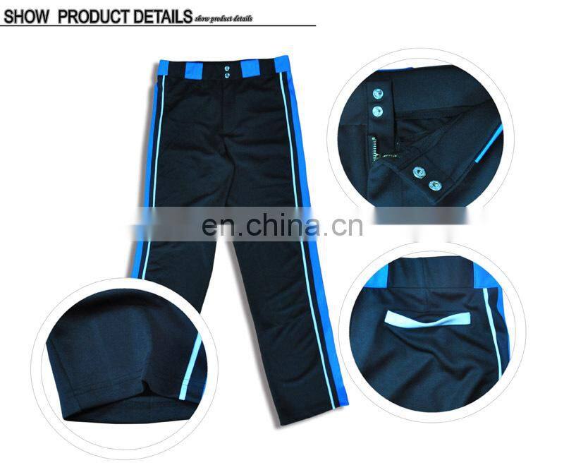 high quality custom sublimation printed baseball pants fashion polyester baseball uniform practice wear