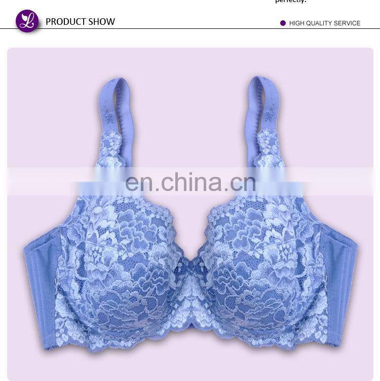 High Quality Fashion Fat Women Blue Brassiere