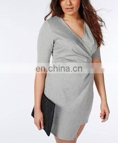 Wholesale New Design Plus Size Casual Pleated Dress Night Bodycon Dresses For Fat Women