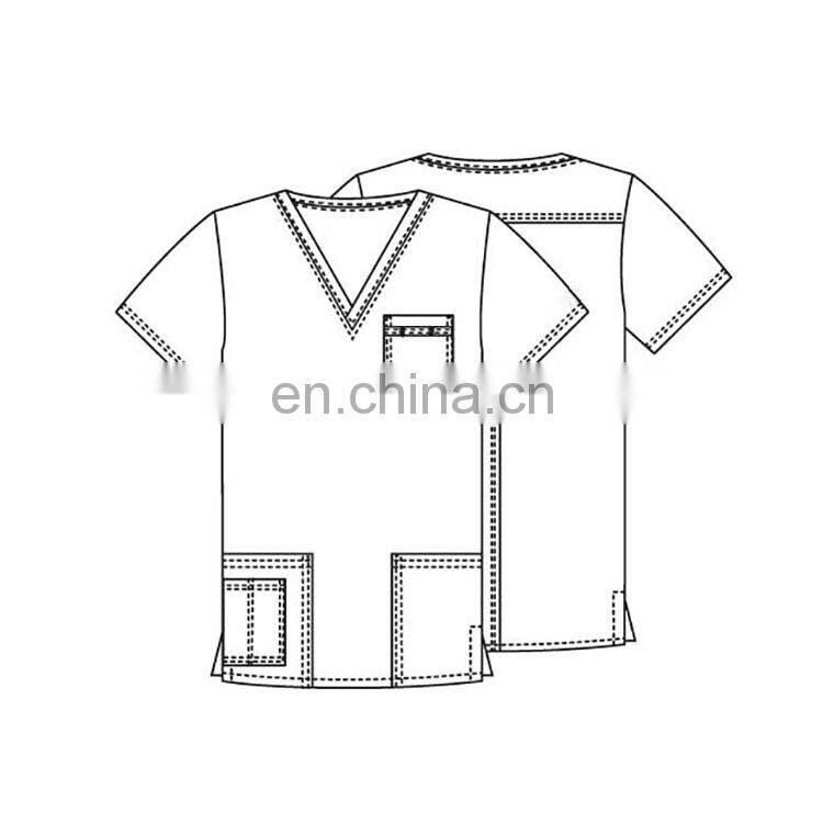 Fashionable 65%Polyester 35%Cotton Material Nurse Uniform Designs