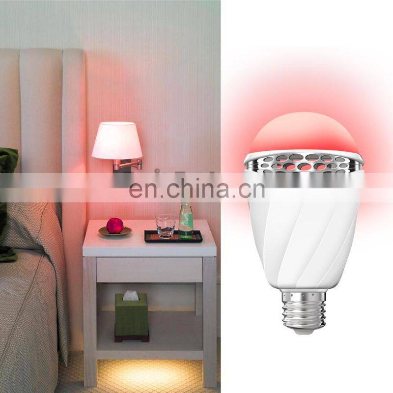 Smart Voice Bulb 3W LED Speech Recognize Bulb, Voice Control Lamp Color-changing Light in English Language E27 Base Holder
