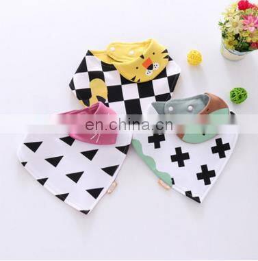 High quality hot wholesale baby soft triangle cotton baby bandana bibs