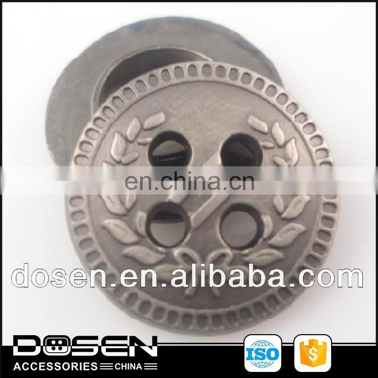 Newest fancy wholesale black nicekel free metal buttons, fashion copper metal toggle coat hole buttons
