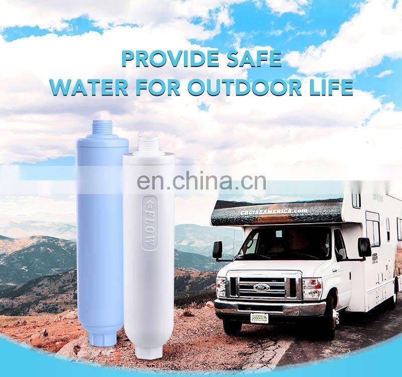 RV Water filter with Flexible Hose Protector remove Chlorine Sediment in drinking water