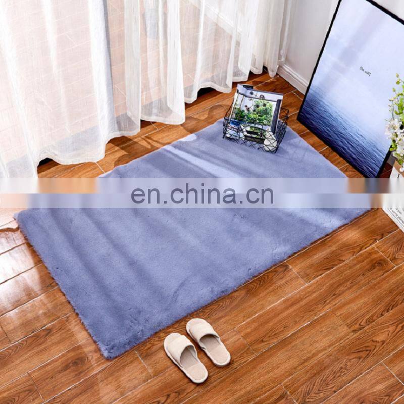 Rabbit Fur Floor Shaggy Rug Carpet For Home