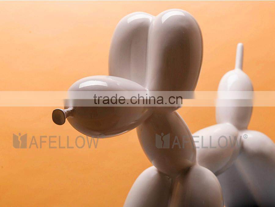 electroplate fiber glass lifelike Mini pet ballon dog mannequin