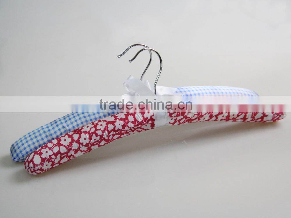 colorful satin hanger soft padded clothes hanger