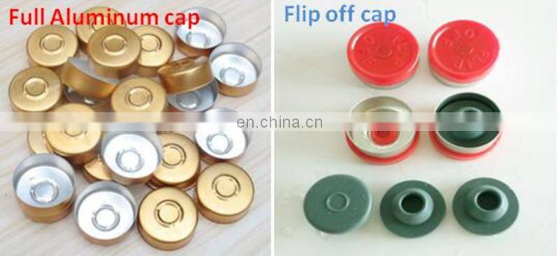 Plastic Aluminum Cap Crimper Stainless Steel Crimping Machine+Glass Vials+Rubber Stoppers+Flip Off Caps