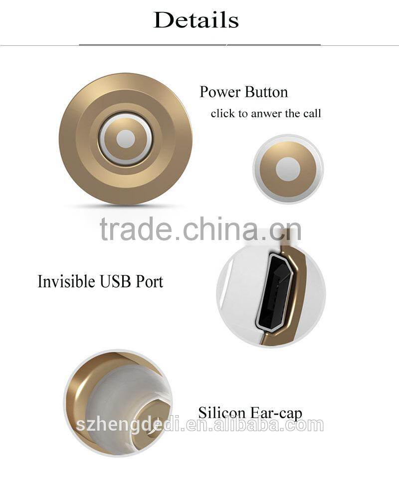 Invisible earpiece mini V4.0 bluetooth earphone made in China bluetooth headset
