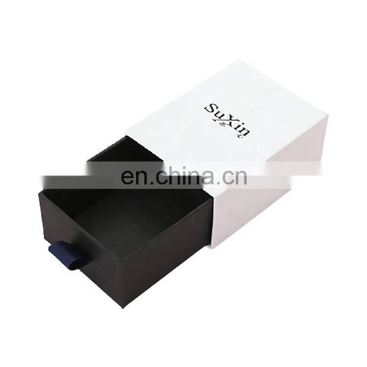 custom design printed laser hologram kraft paper jewelry packaging drawer gift box with logo