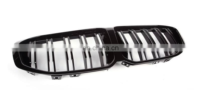Double slat ABS gloss black front grille for BMW 1 series F40 2020+ 5 door 116i 118i 120i