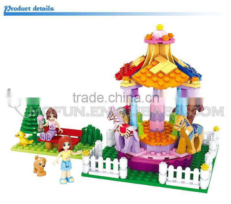 Mini Qute DIY kawaii pink girls dream Playground whirligig action figure plastic building block brick educational toy NO.24507