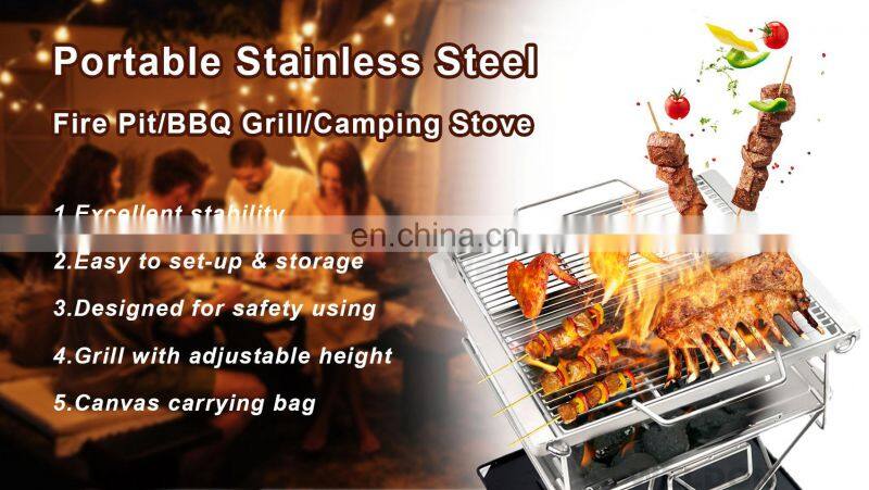 Camping Portable Bbq Barbeque Charcoal Grill Camping Grill