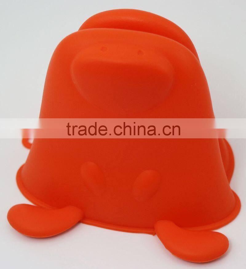 Cute Dog Shaped rubber oven gloves
