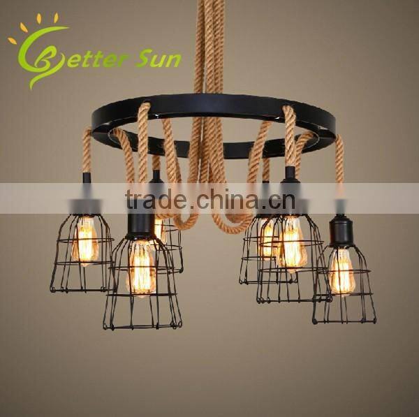 Loft Retro DIY Industrial Water Pipe Metal Pendant Lights Lamps