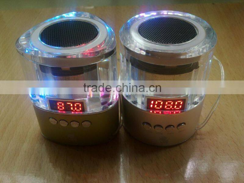 Aluminum Alloy TF Card Music Play Mini Crystal Bluetooth Speaker