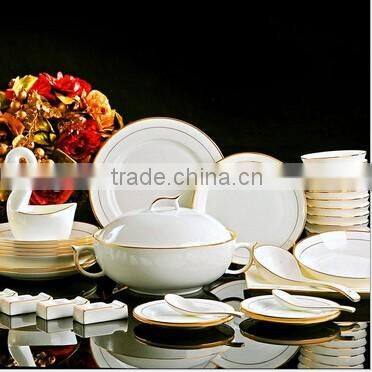 58 pcs Luxury Bone China Arabic Dubai Dinnerware set
