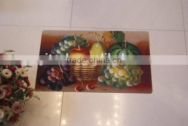 Natural rubber custom digital printed antique cast iron door mat for indoor