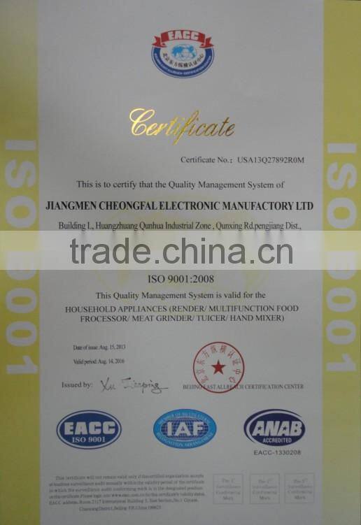 7 Speeds 2L food processor electric dough mixer