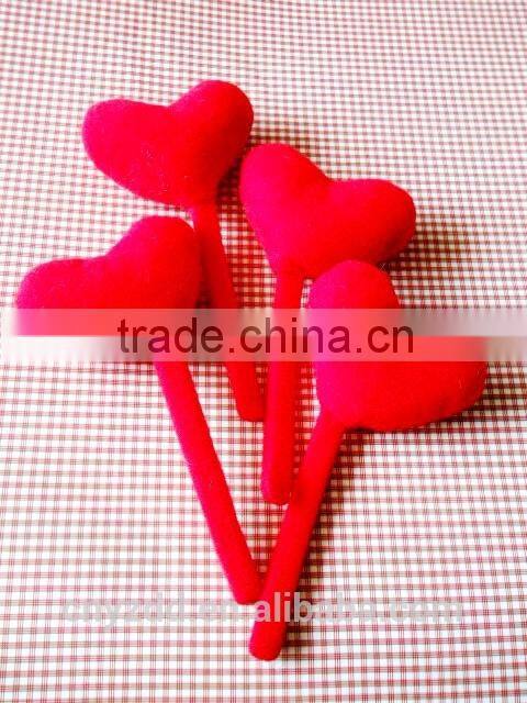 Plush 20cm Tall Red Heart Bookmark/Soft 20cm High Bookmark with Stuffed Red Heart/Heart Shaped Bookmark