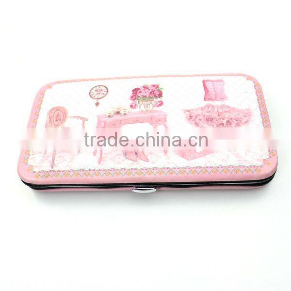 Colorized pattern bag promotional gift manicure set