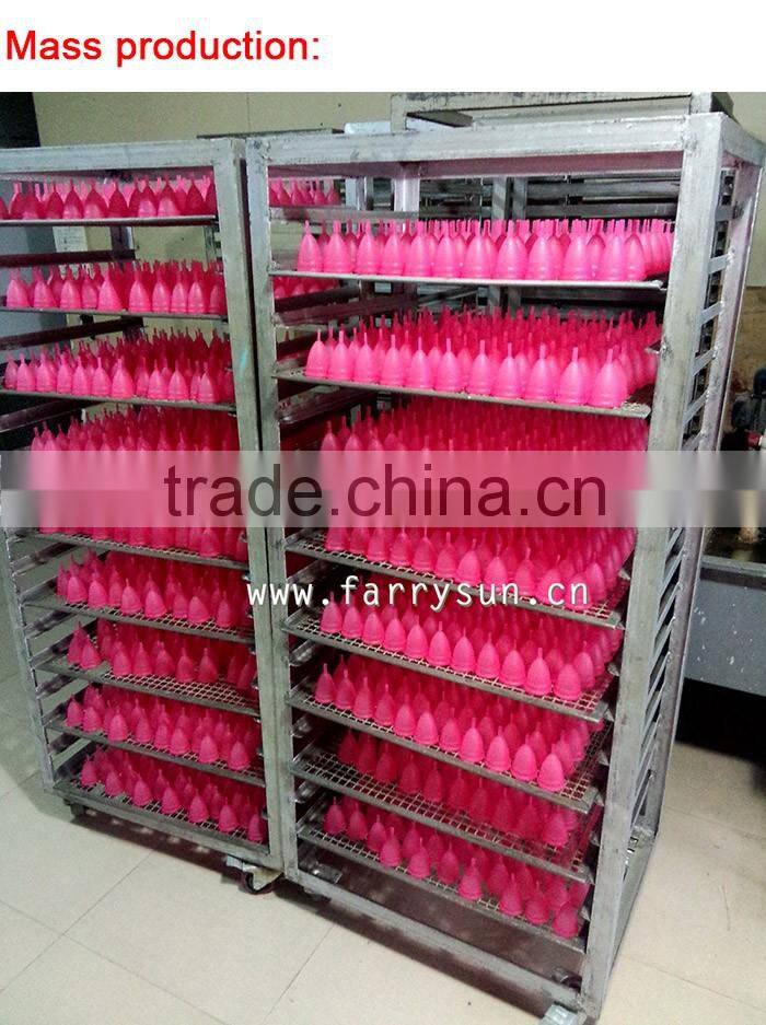 Reusable transparent silicone period menstrual long stem cup