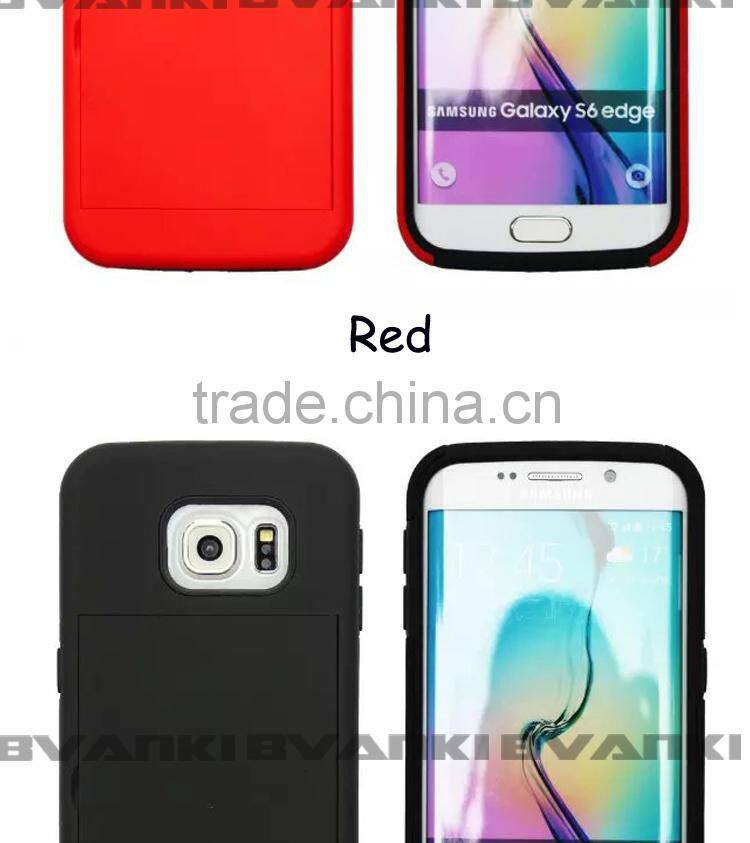 multifunction Card Holder Stand Phone Case for samsung galaxy s6 edge case 2015 High Quality smart flip cover case for Samsung
