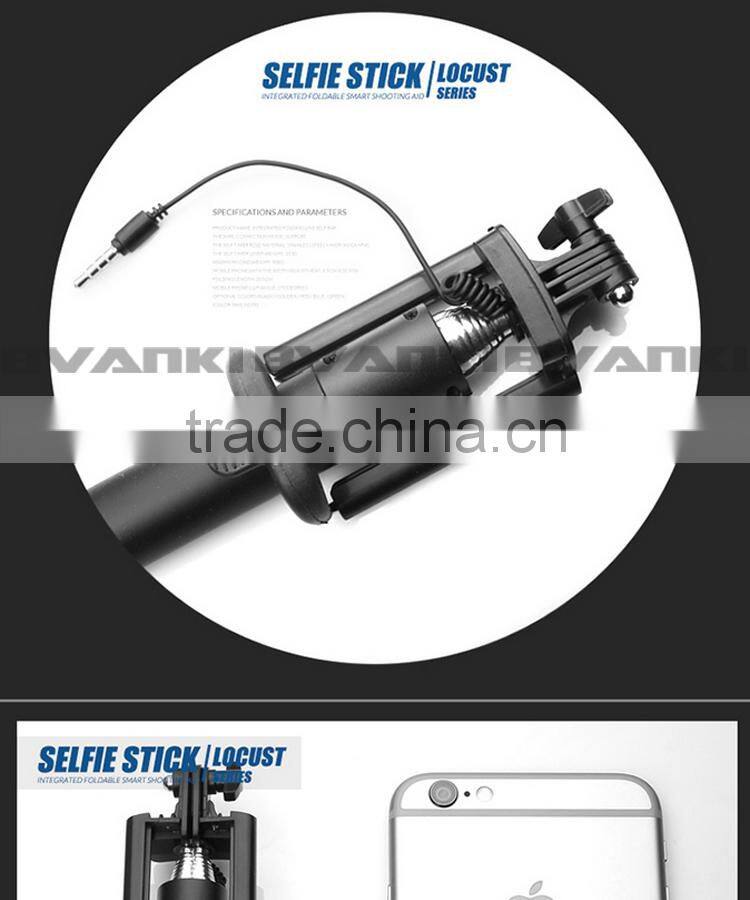 Mini selfie stick 2015 new product foldable wired selfie stick for smart phone distributors canada
