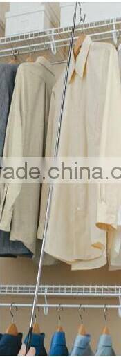 extensionable stainless steel clothes reaching pole / adjustable clothes hanger / telescopic clothes reaching pole
