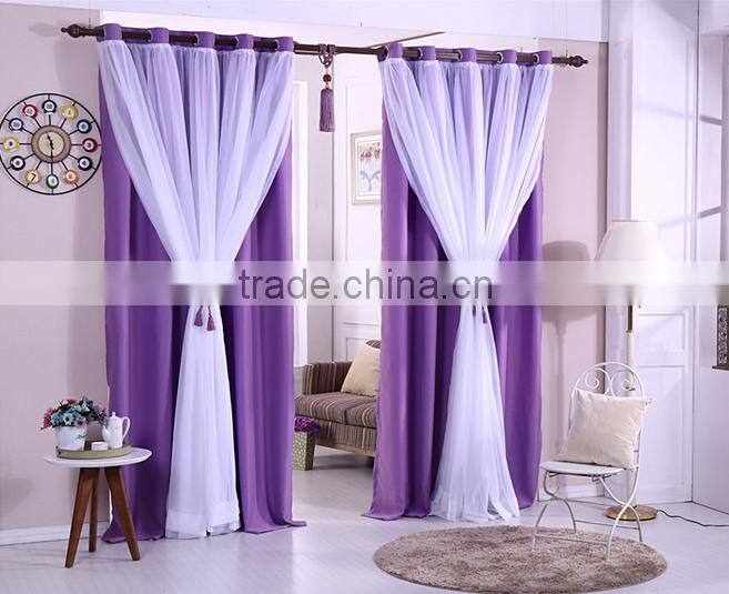 Living Room Curtains Polyester Blackout Woven Stripe Fabric