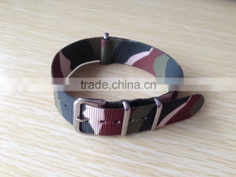 20mm Camouflage Nato Cuff Nylon Watch Band