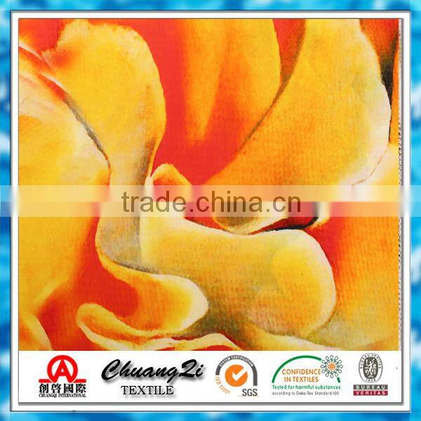 plain rayon flower print fabric
