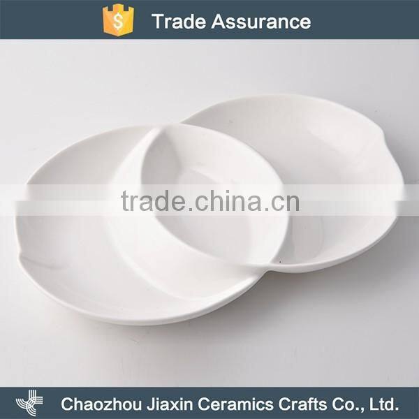 Wholesale cheap white porcelain snack dish for sale