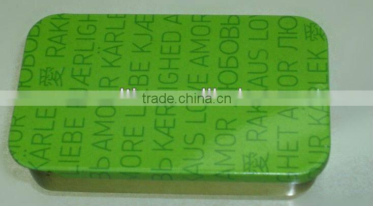 Mint Tin Boxes, Sliding Function, Made of Food Grade Tinplate Material, CMYK Printing