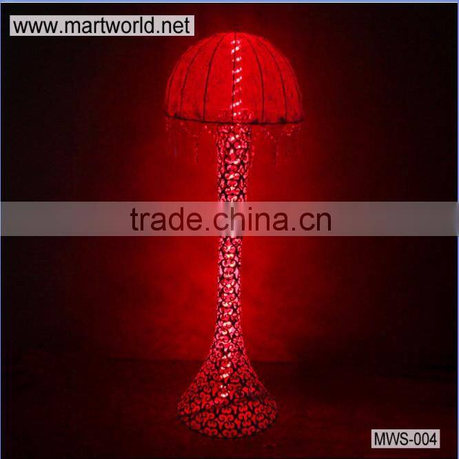 Newest Wedding stage crystal pillars,light wedding stages crystal pillars ,decorative wedding pillars for sale(MWS-004)