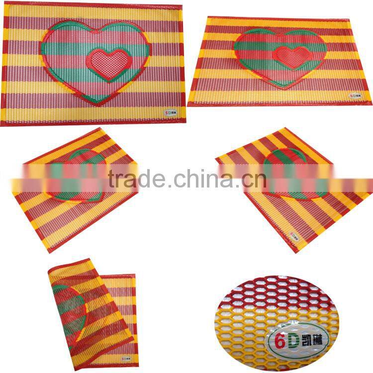 red yellow color strip rainbow hollow pvc bathtub mat outdoor