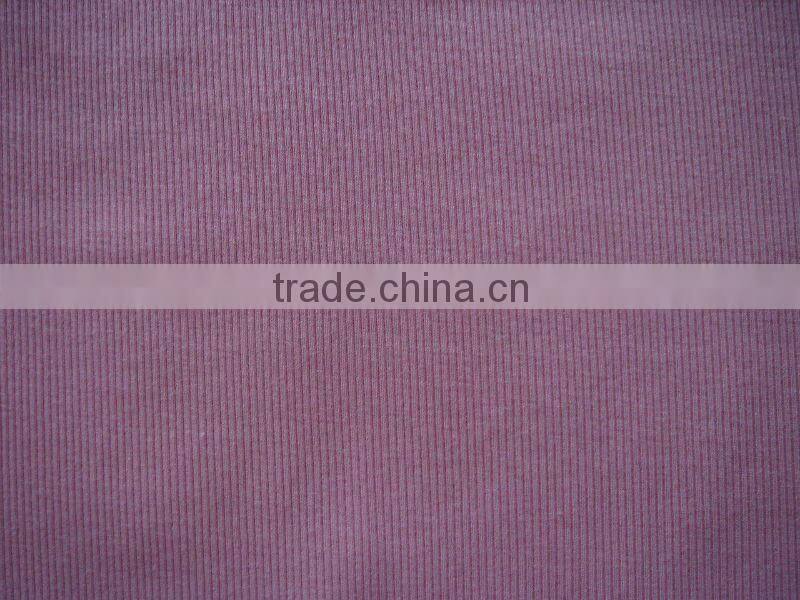 2013 cotton spandex 1x1 rib knitted fabric