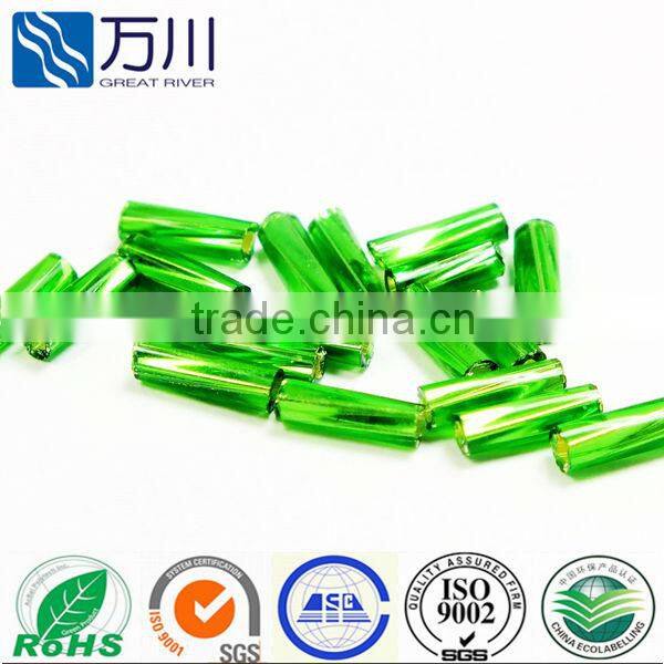 New Design High Quality 6mm Gold Color Glass Twist Bugles