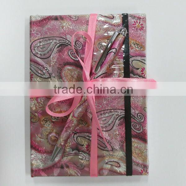 Metal ballpoint pen and notebook gift pen set, item no. B1226+NB-001
