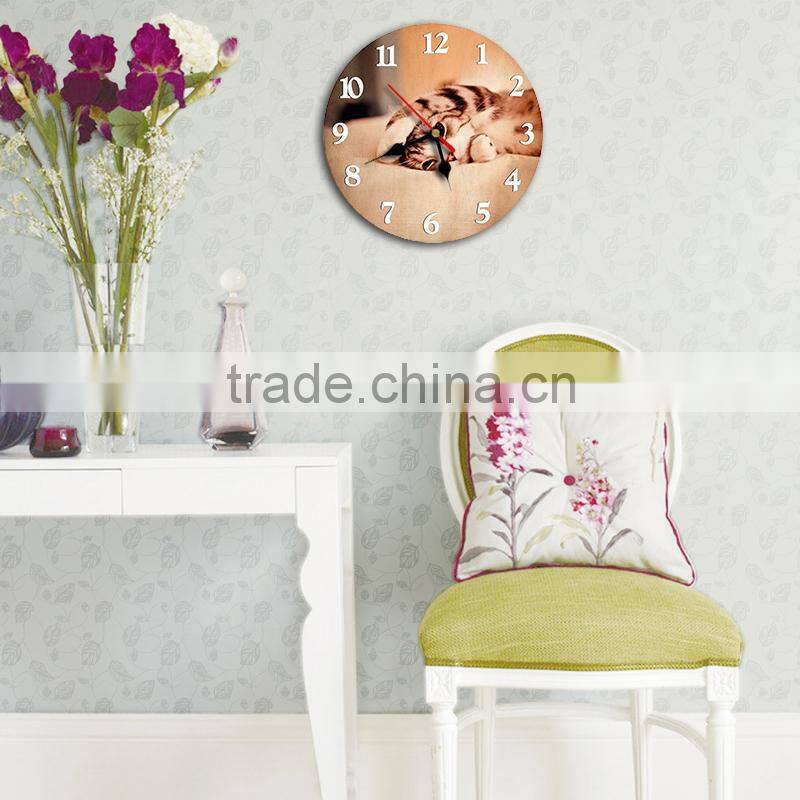 Novely animal digital diy wall home clock