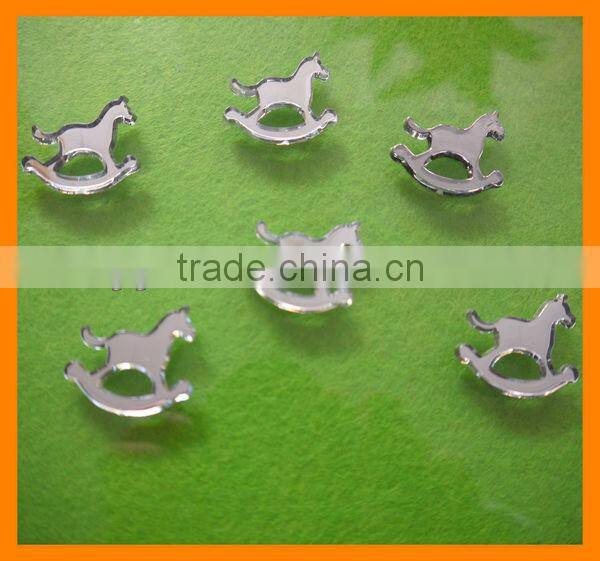 Cute Heart-Shaped Citrine Acrylic Rhinestone Beads