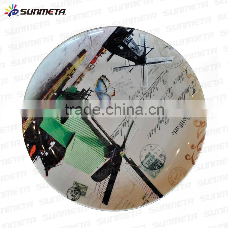 SUNMETA factory Personalized 8 inch sublimation ceramic plate for 3D vacuum machine