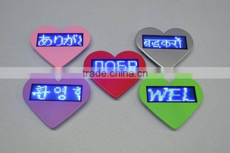 english led badge,high brightness,can chage message though computer system