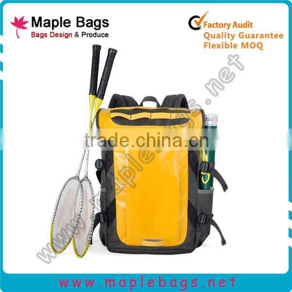New Design Yellow Badminton Bag Racket Backpack