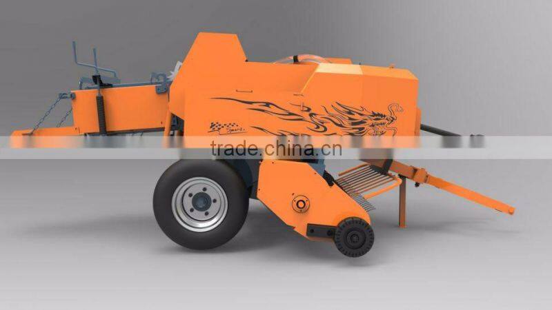 Trail-type wheat straw bander