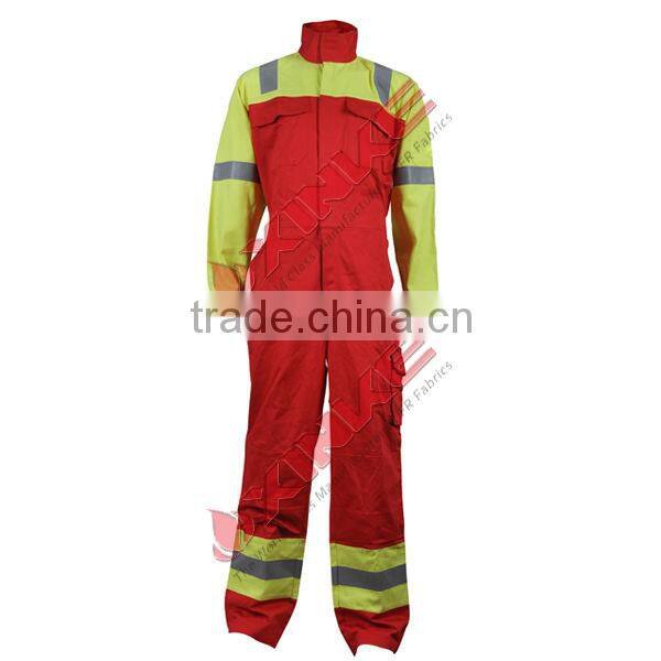 flame retardant coverall with reflective tape