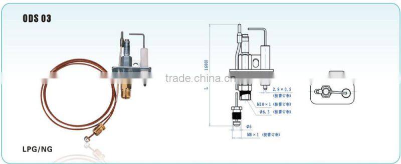 Pilot burner assembly for heater