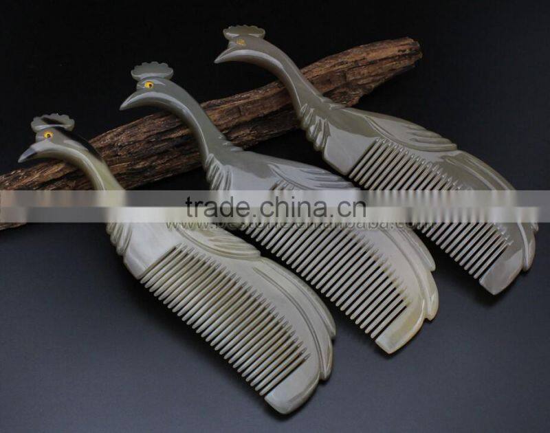 New Design Horn Peacock Hair Comb
